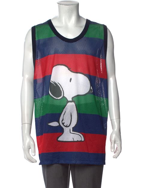 snoopy gucci shirt|gucci x snoopy striped tank.